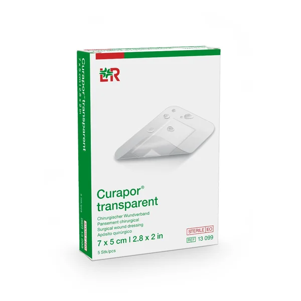 Náplast Curapor Transparent 7x5cm sterilní 1 ks